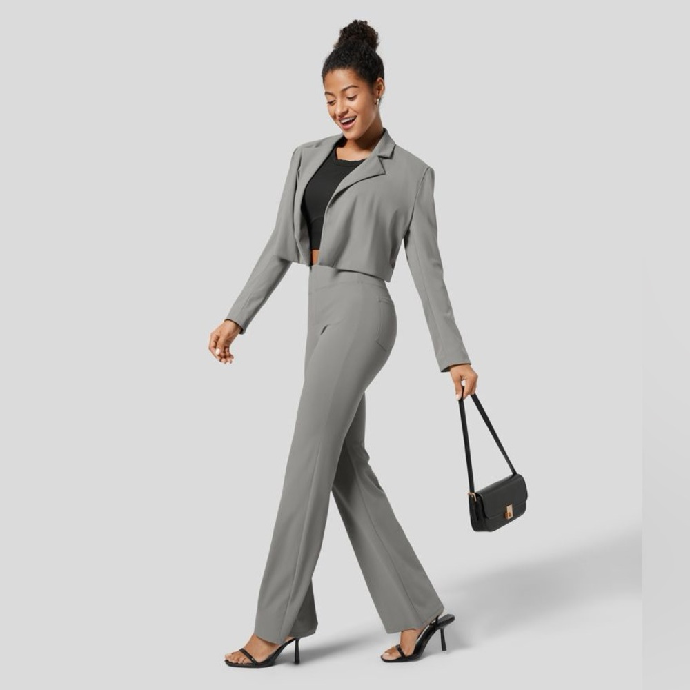 Halara Halara Flex™ High Waisted Back Side Pocket Slight Flare Work Pants - Picture 5 of 7